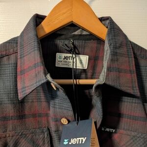 Jetty Breaker Flannel - Red and Gray